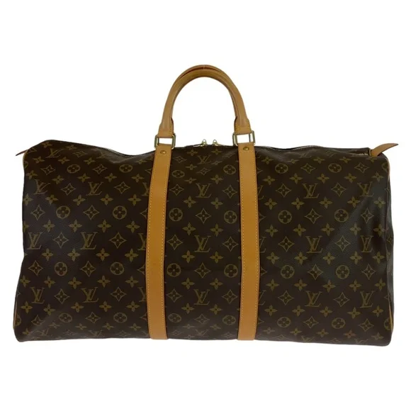 LOUIS VUITTON Louis Vuitton Monogram Keepall 55
Brown Gold Hardware M41424 Воg - Picture 1 of 8